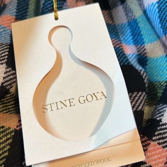 Stine Goya Fernanda Check MIDI Wool Coat Jacket - Picture 6 of 11